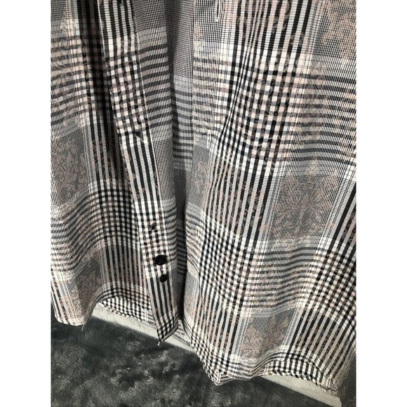 Gino Lussari Men’s Gray Plaid Button Down Adult Size 32-33 Shirt - Picture 4 of 7